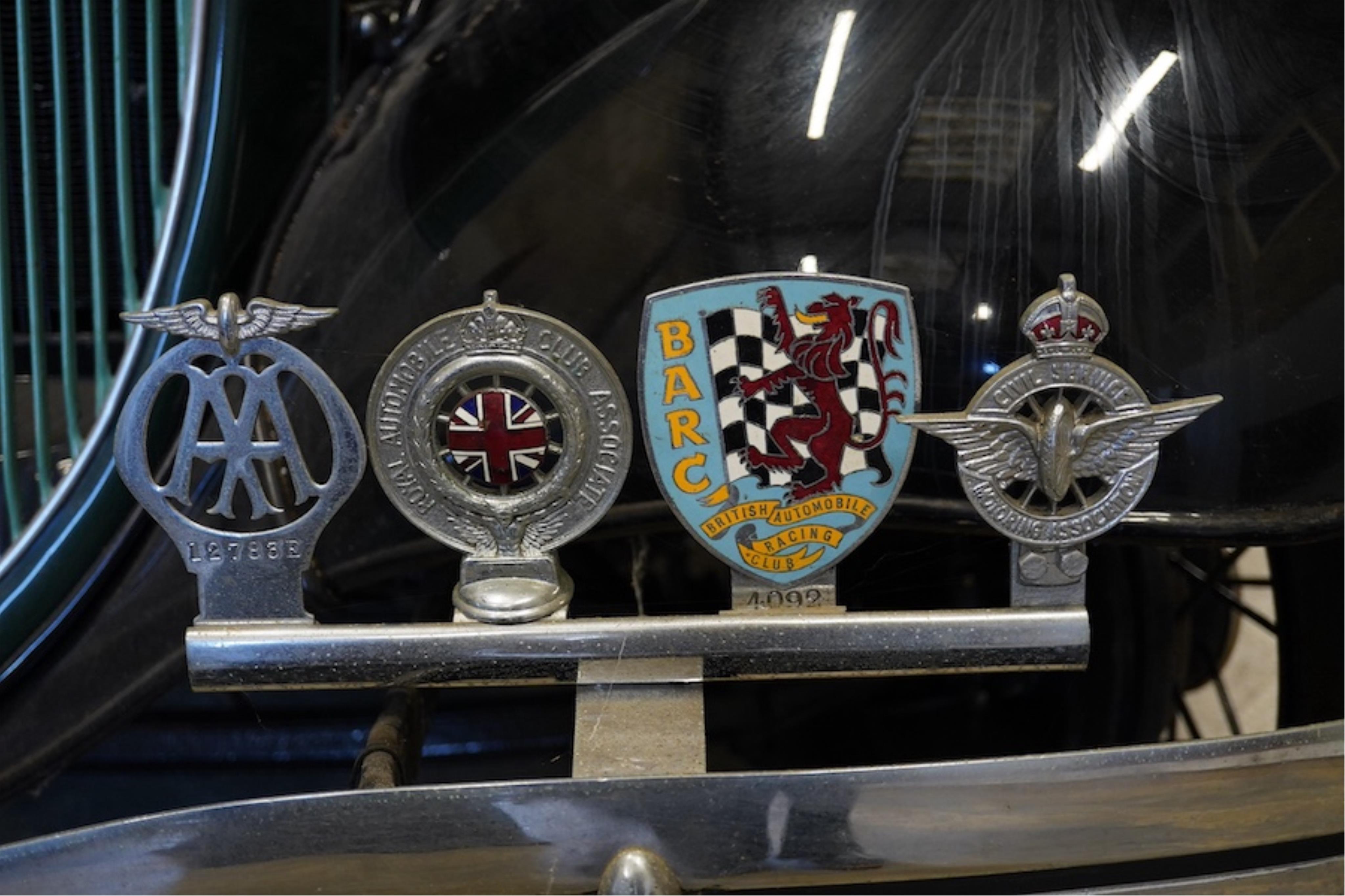 A 1936 Ford Model Y saloon, reg. no. CYM868, 885cc, dark green, odometer showing 93,057 miles. Restored by the late owner, to a very high standard and winner of seven Concours d’Elegance awards